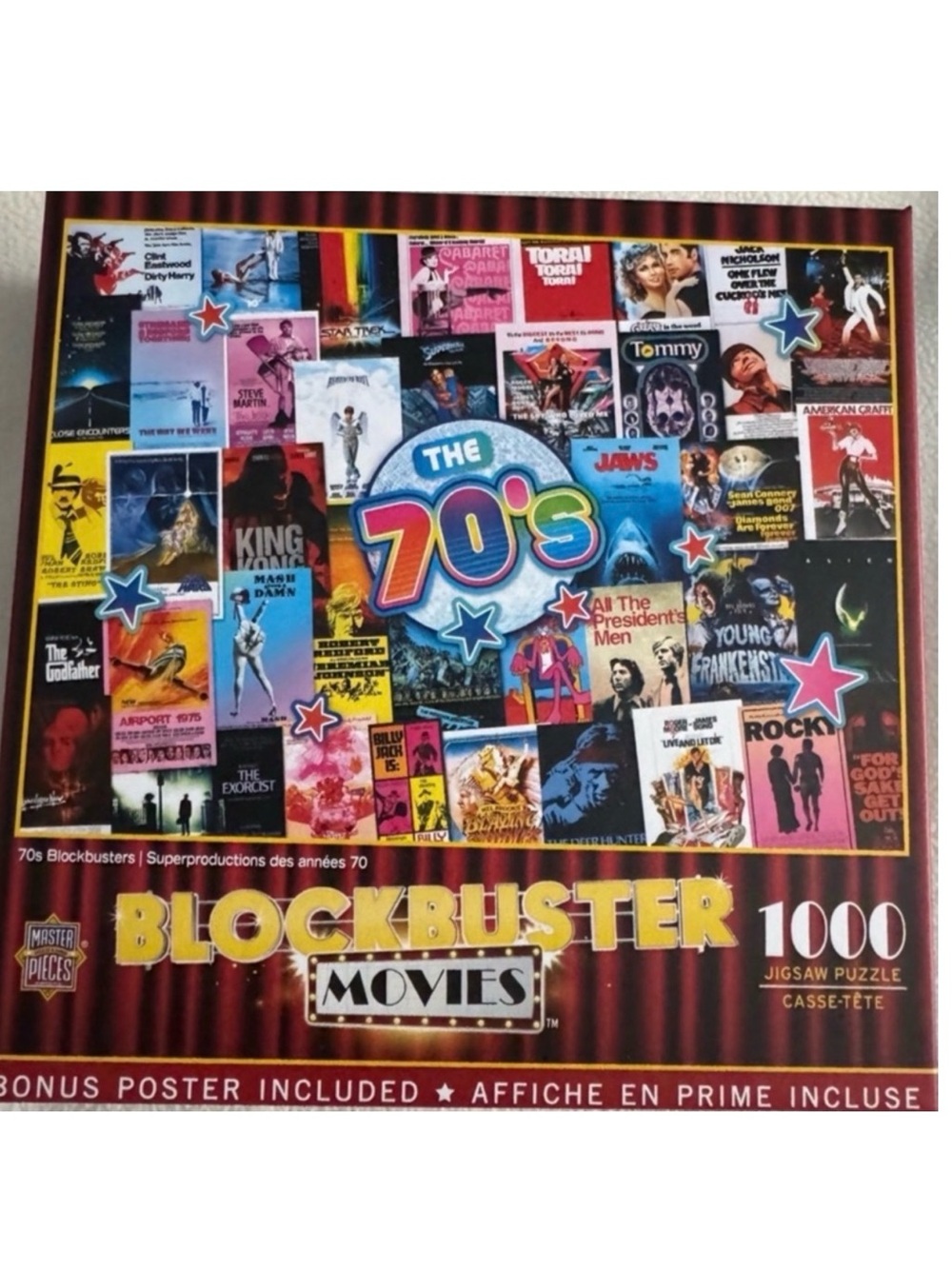 Iconic Blockbuster Movie Posters 70's 1000pc Jigsaw Puzzle